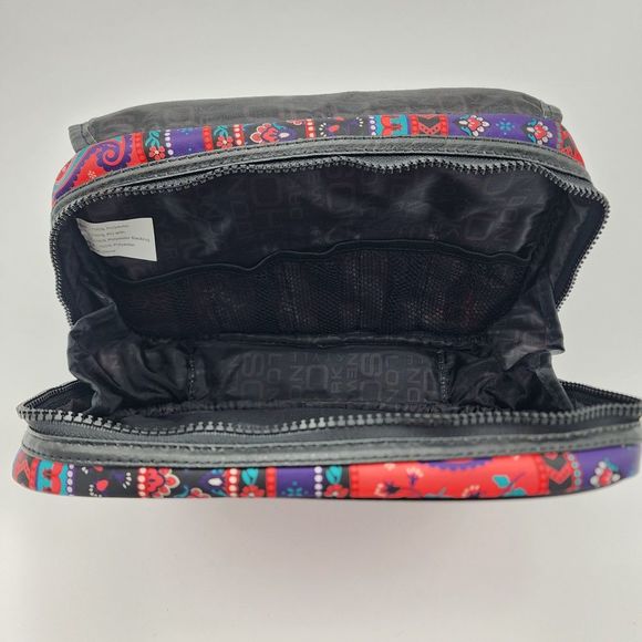 Soho Beauty Paisley Red Purple Hanging Makeup Bag - Picture 7 of 15